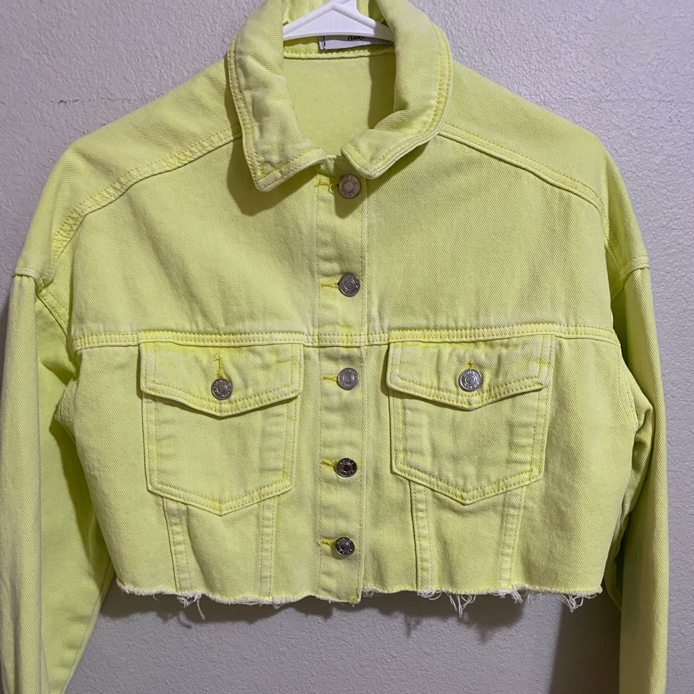 cropped jean jacket